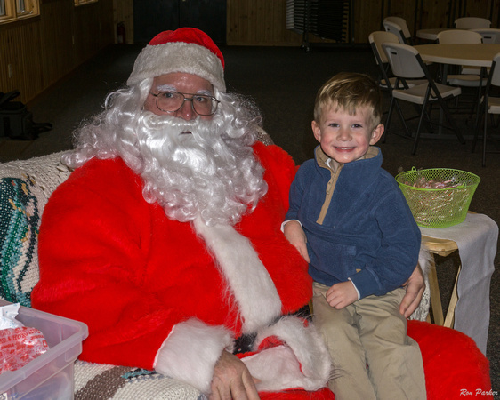 One of Santa's more eager visitors.