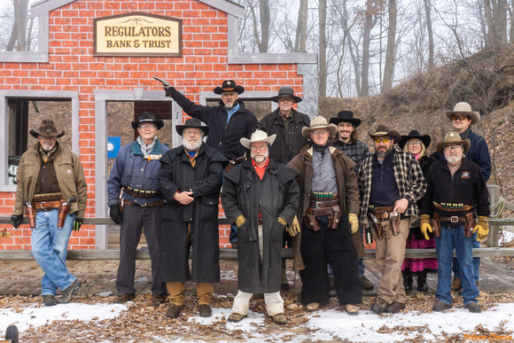 One posse and twelve shooters took part in the January shoot.